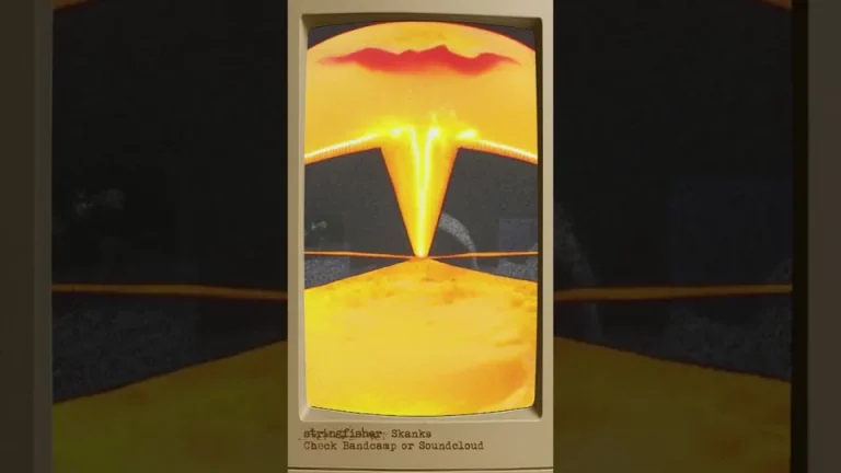 Skanks video thumbnail: a beige monitor showing a yellow mushroom-shaped explosion.